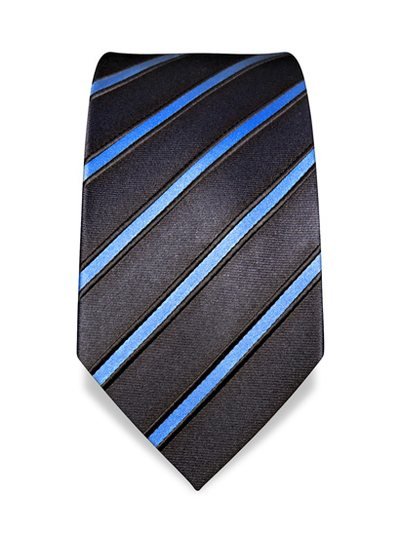 Silk tie charcoal striped, article 1477, view 3
