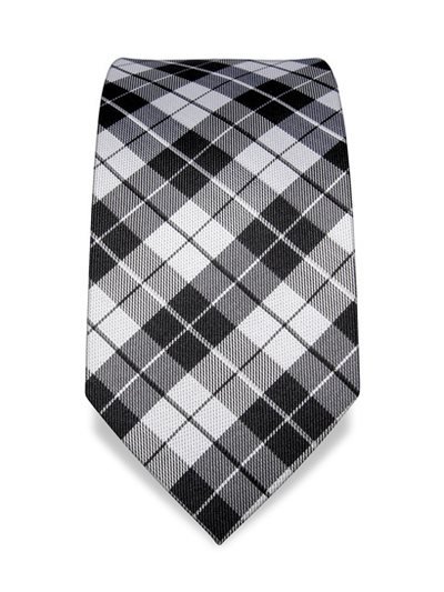 Silk tie charcoal checked, article 1457, view 3