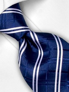 Silk tie blue striped, article 1318, view 3