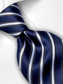 Silk tie blue striped, article 1328, view 3