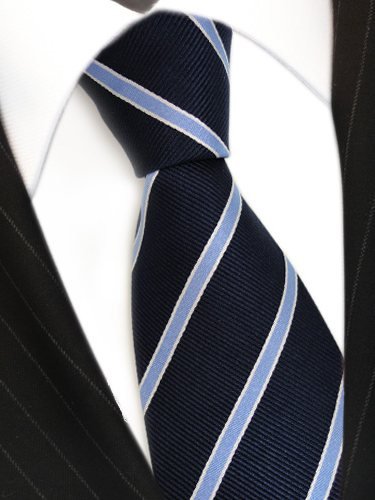Silk tie blue striped, article 1607, view 2