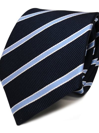 Silk tie blue striped, article 1607, view 3