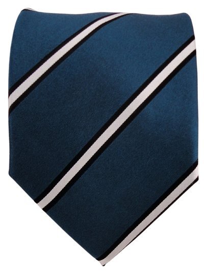 Seidenkrawatte blau mit Streifenmuster, Artikel 1622
