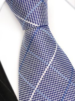 Silk tie blue striped, article 1702, view 3