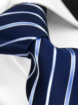 Silk tie blue striped, article 848, view 2