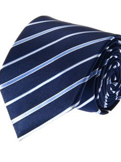 Silk tie blue striped, article 848, view 3