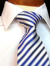 Silk tie blue striped, article 910, view 2