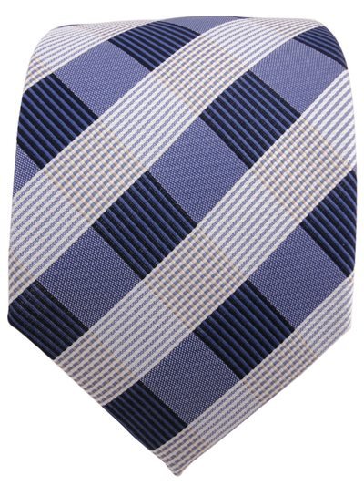Silk tie blue with grid pattern, article 1572, view 2