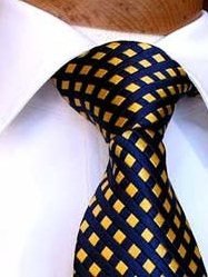 Silk tie blue patterned, article 105