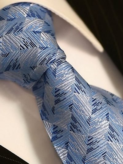 Silk tie blue patterned, article 1516, view 2