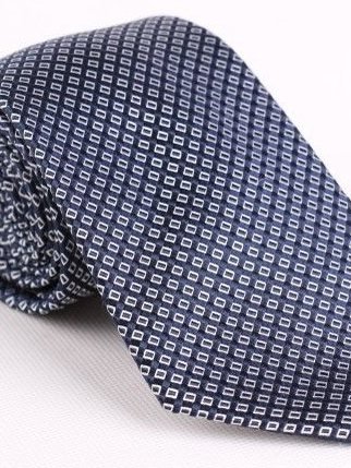 Silk tie blue patterned, article 1817