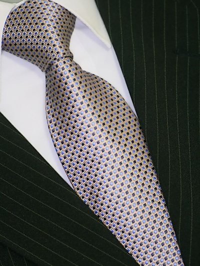 Silk tie blue dotted, article 1707, view 2