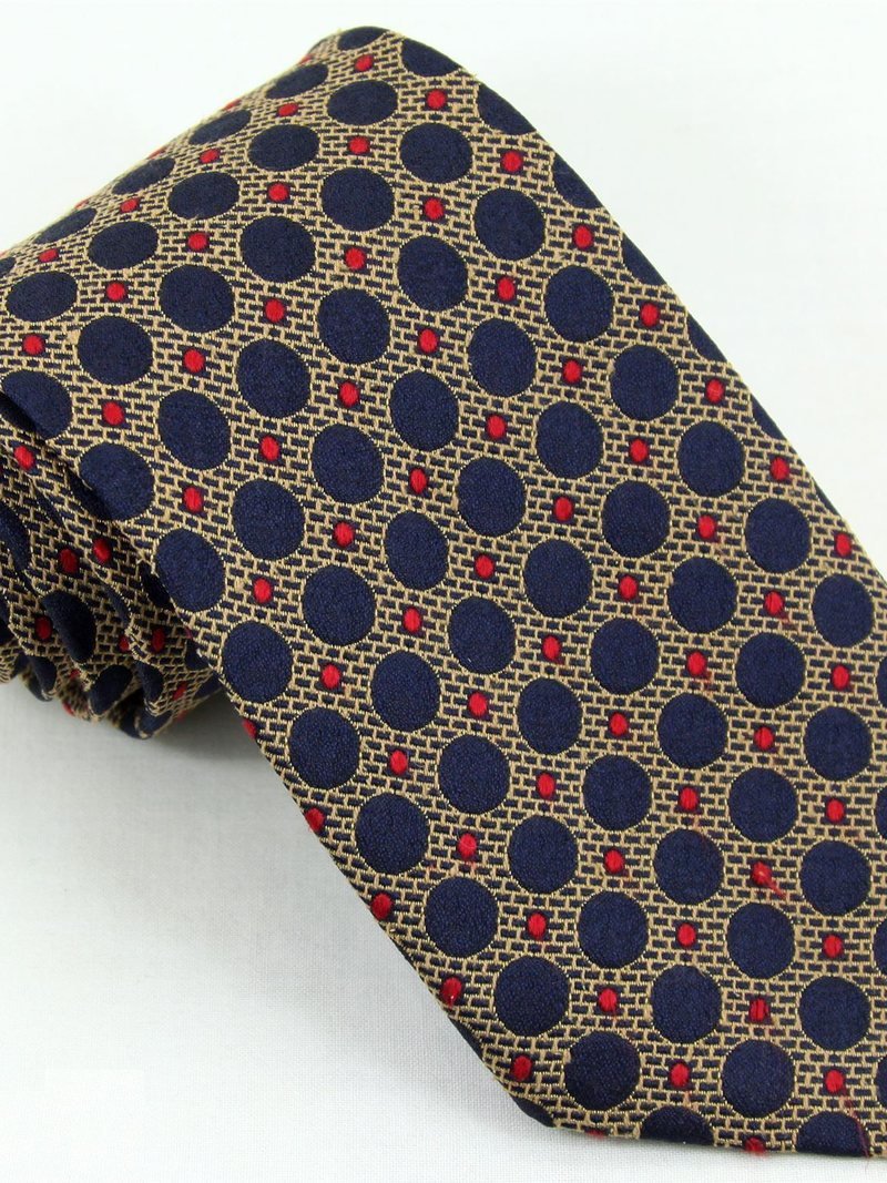 Silk tie blue dotted, article 1821, view 2