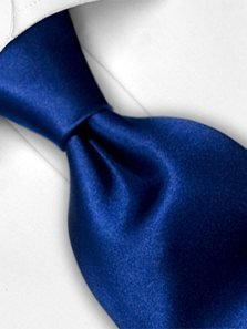 Silk tie blue solid, article 1344, view 3