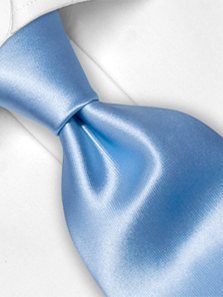 Silk tie blue solid, article 1352, view 3