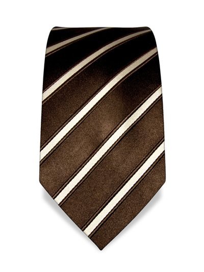 Silk tie brown striped, article 1355, view 2