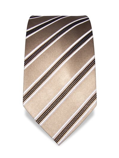 Silk tie brown striped, article 1359, view 2
