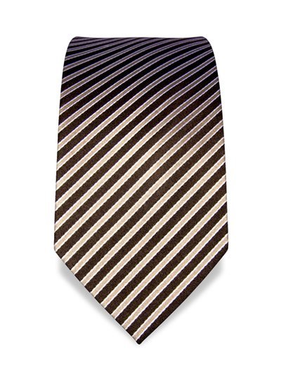Silk tie brown striped, article 1369, view 2