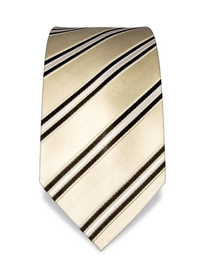 Silk tie brown striped, article 1378, view 2