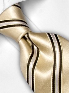 Silk tie brown striped, article 1378, view 3