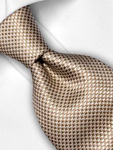 Silk tie champagne patterned, article 1316, view 3