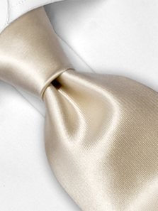 Silk tie cream solid, article 1345, view 3