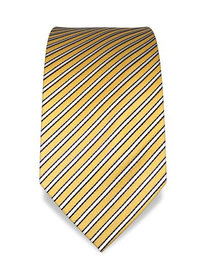 Silk tie yellow striped, article 1327, view 2