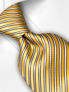 Silk tie yellow striped, article 1327, view 3