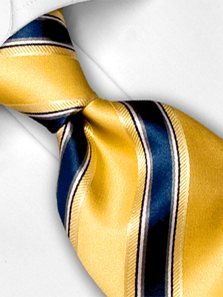 Silk tie yellow striped, article 1331, view 3