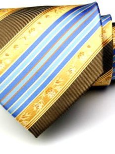 Silk tie gold patterned, article 842, view 2