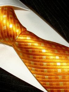 Seidenkrawatte gold gemustert, Artikel 976