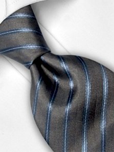 Silk tie grey striped, article 1310, view 3