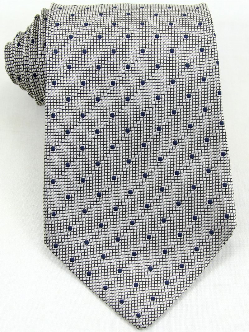 Silk tie grey dotted, article 1811, view 2