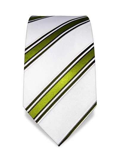 Silk tie green striped, article 1375, view 2