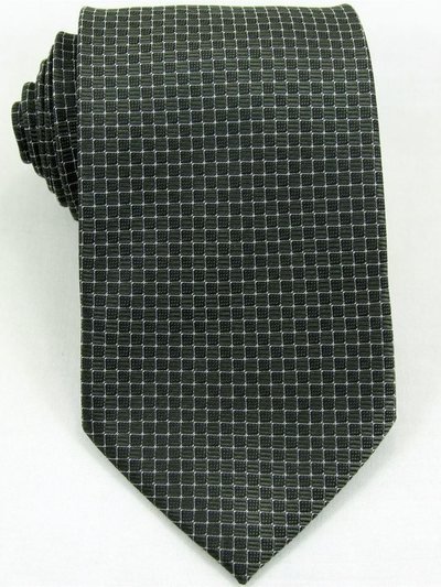 Silk tie green with grid pattern, article 1814, view 2