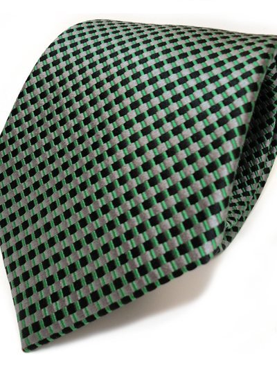 Silk tie green checked, article 1503, view 2