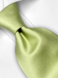 Silk tie green solid, article 1314, view 3