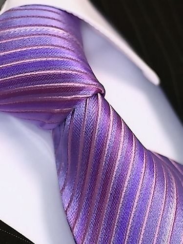 Silk tie purple striped, article 1428, view 3