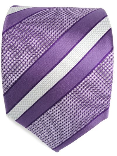 Silk tie purple striped, article 1670, view 3