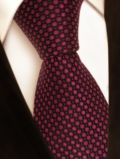Silk tie purple dotted, article 1813, view 3