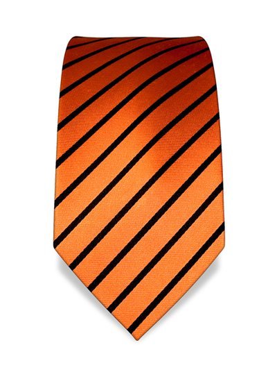 Silk tie orange striped, article 1354, view 2