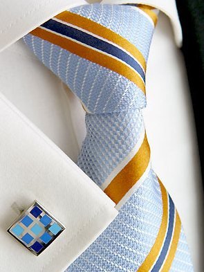 Silk tie orange striped, article 1760, view 2