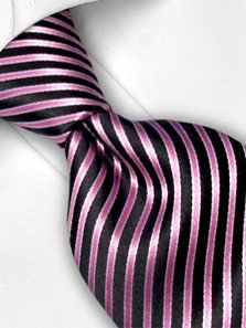 Silk tie pink striped, article 1326, view 3