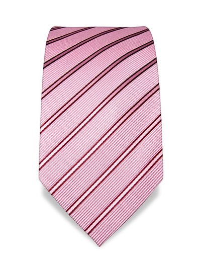 Seidenkrawatte pink mit Streifenmuster, Artikel 1340, Ansicht 2