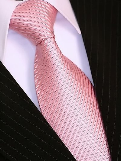 Silk tie pink striped, article 1577, view 2