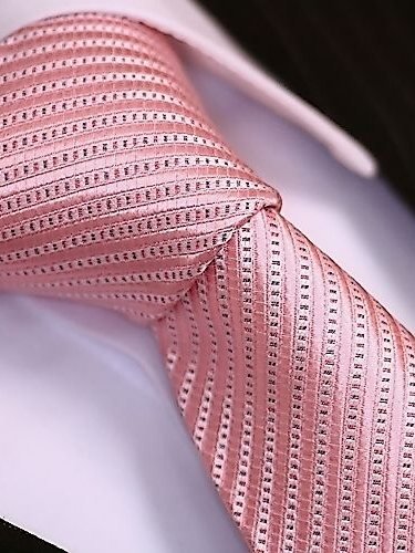 Silk tie pink striped, article 1577, view 3