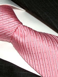 Seidenkrawatte pink mit Streifenmuster, Artikel 318