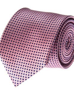 Seidenkrawatte pink mit Karomuster, Artikel 847, Ansicht 3