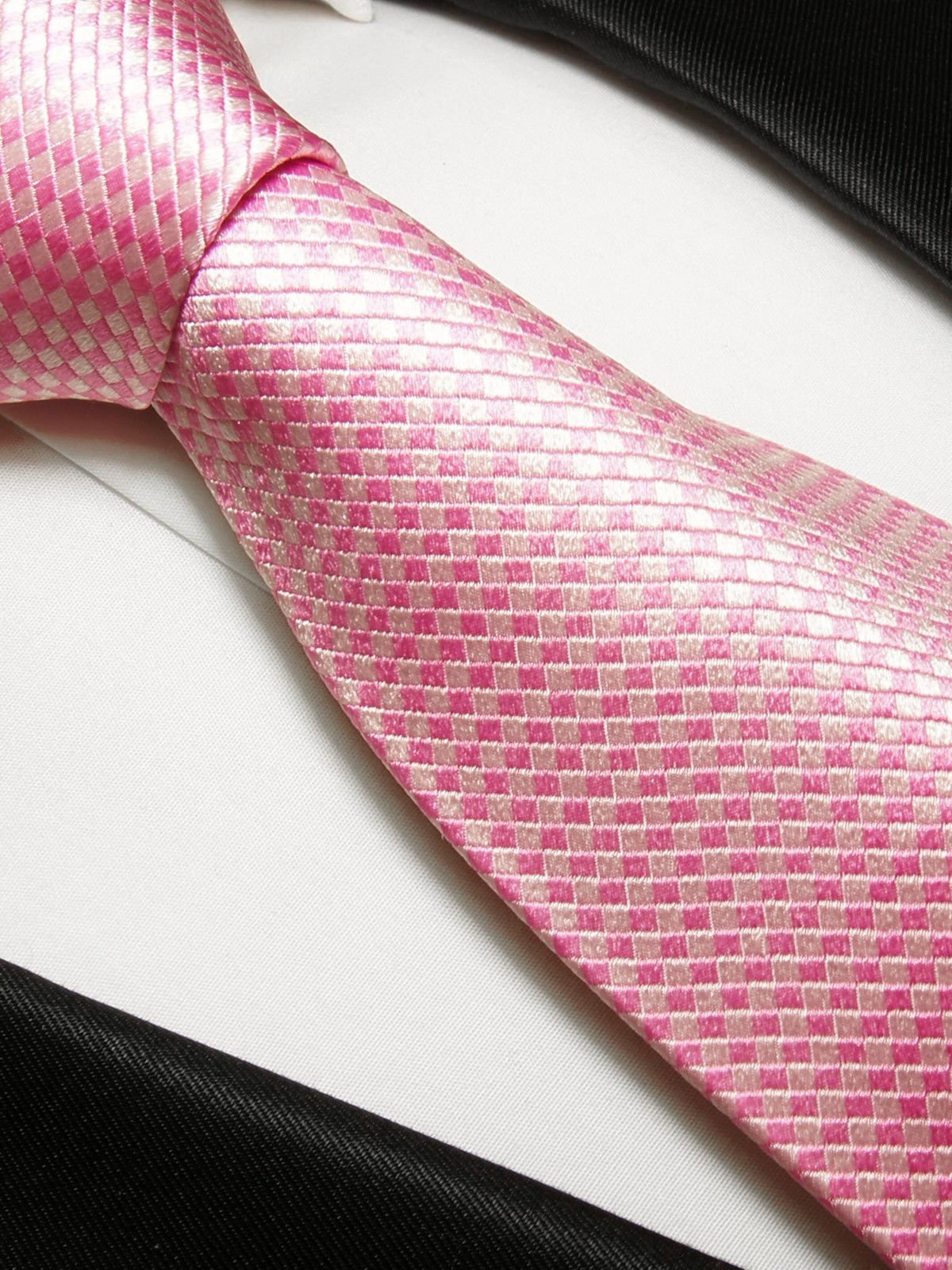 Seidenkrawatte pink gemustert, Artikel 1756