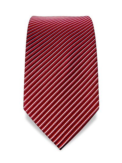 Silk tie red striped, article 1306, view 2